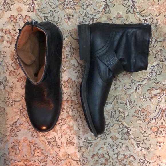 FRYE size 6.5 Tyler Engineer Moto Black Leather Boot Motorcycle Buckle $178 NEW - Picture 16 of 16